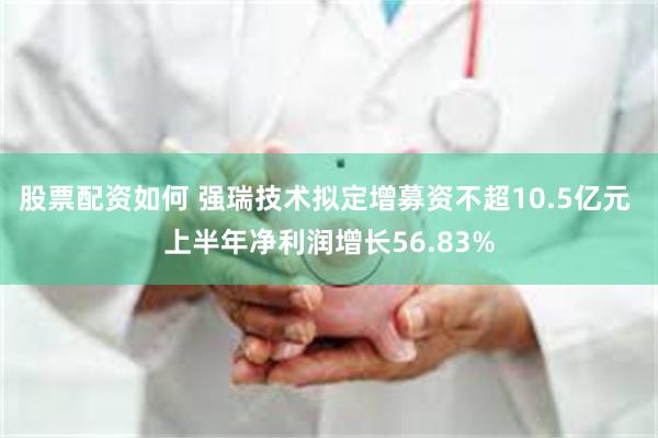 股票配资如何 强瑞技术拟定增募资不超10.5亿元 上半年净利润增长56.83%