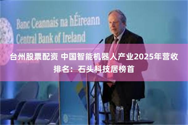 台州股票配资 中国智能机器人产业2025年营收排名:石头科技居榜首