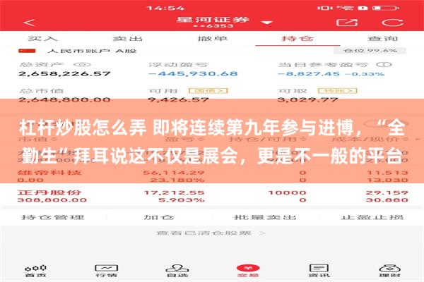 杠杆炒股怎么弄 即将连续第九年参与进博，“全勤生”拜耳说这不仅是展会，更是不一般的平台